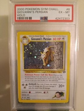 2000 POKEMON GYM CHALLENGE #8 GIOVANNI'S PERSIAN HOLO PSA 6